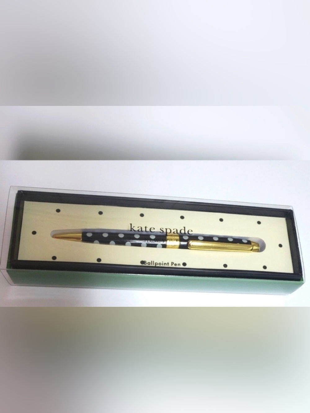 kate spade black and white polka dot pen 🖊️ *nwt includes box